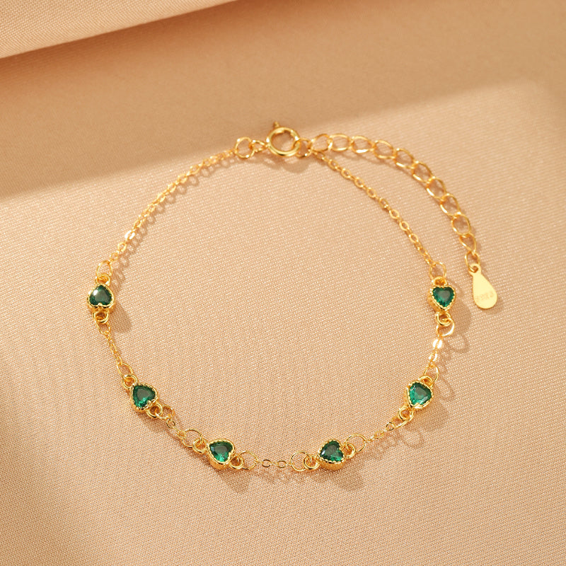 Emerald Bracelet – Royal Light, Gold Plated Silver