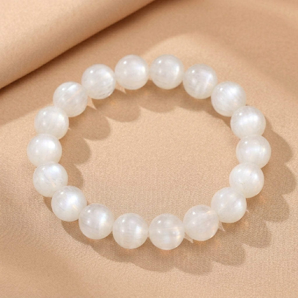 Bracelet Pierre De Lune Blanche – Aura Lunaire