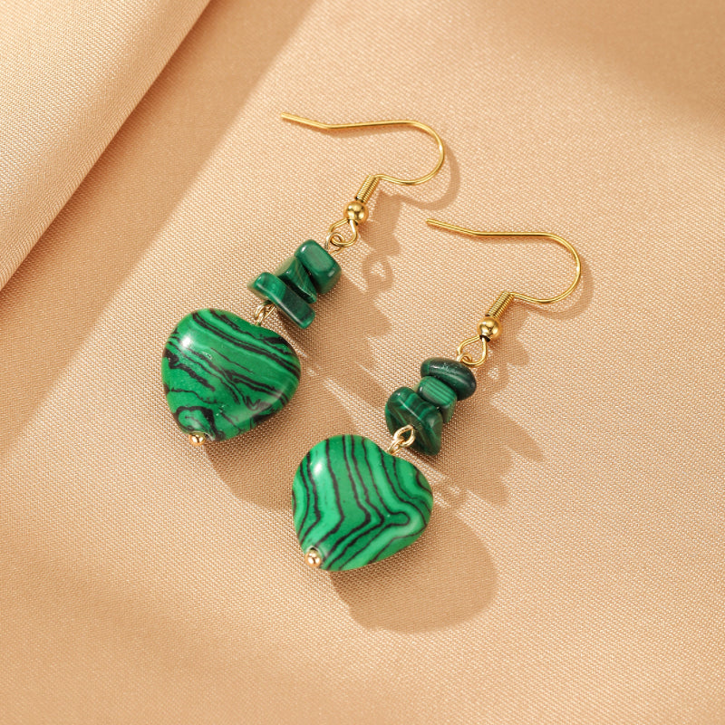 Boucles d'Oreilles Pierres Naturelles – Cœur Protecteur
