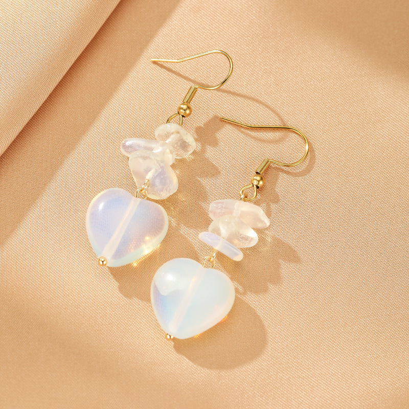 Boucles d'Oreilles Pierres Naturelles – Cœur Protecteur