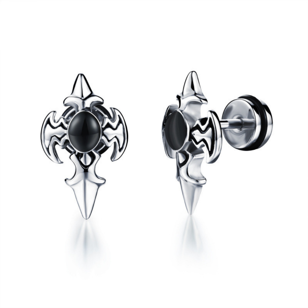 Boucle d’Oreille Homme – Lame Sombre