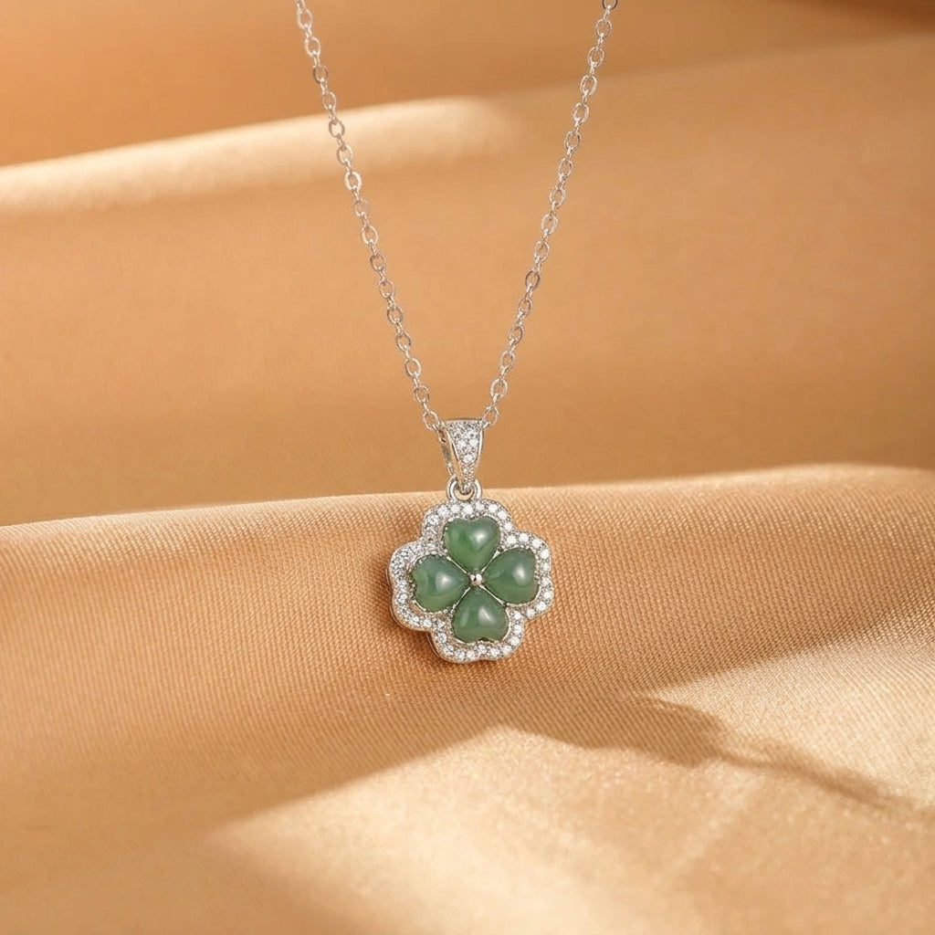 Collier Jadeïte – Chant de la Terre, Argent