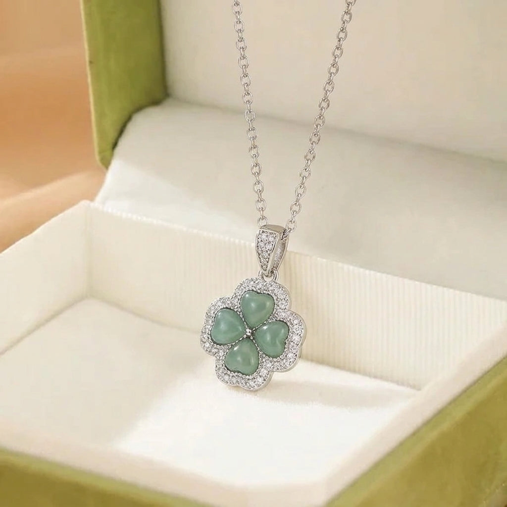 Collier Jadeïte – Chant de la Terre, Argent