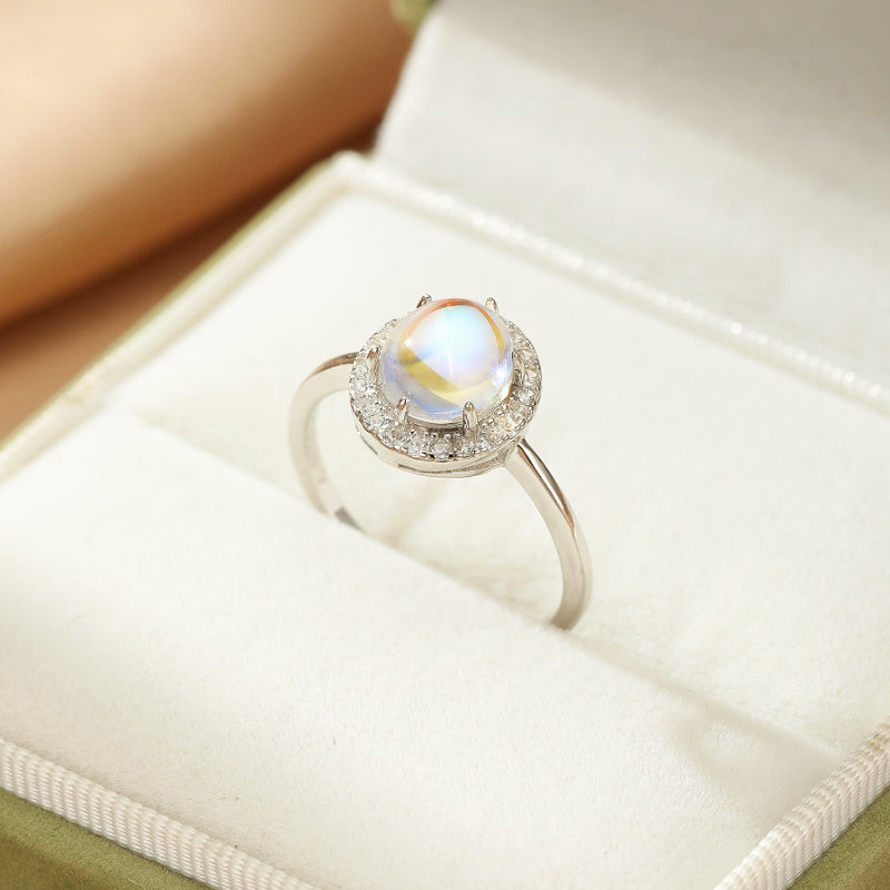Bague Pierre de Lune – Pureté Lunaire, Argent