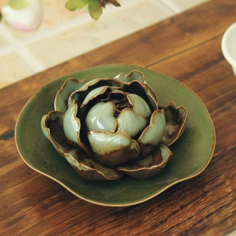 Encensoir "Fleur Pivoine" en Céramique