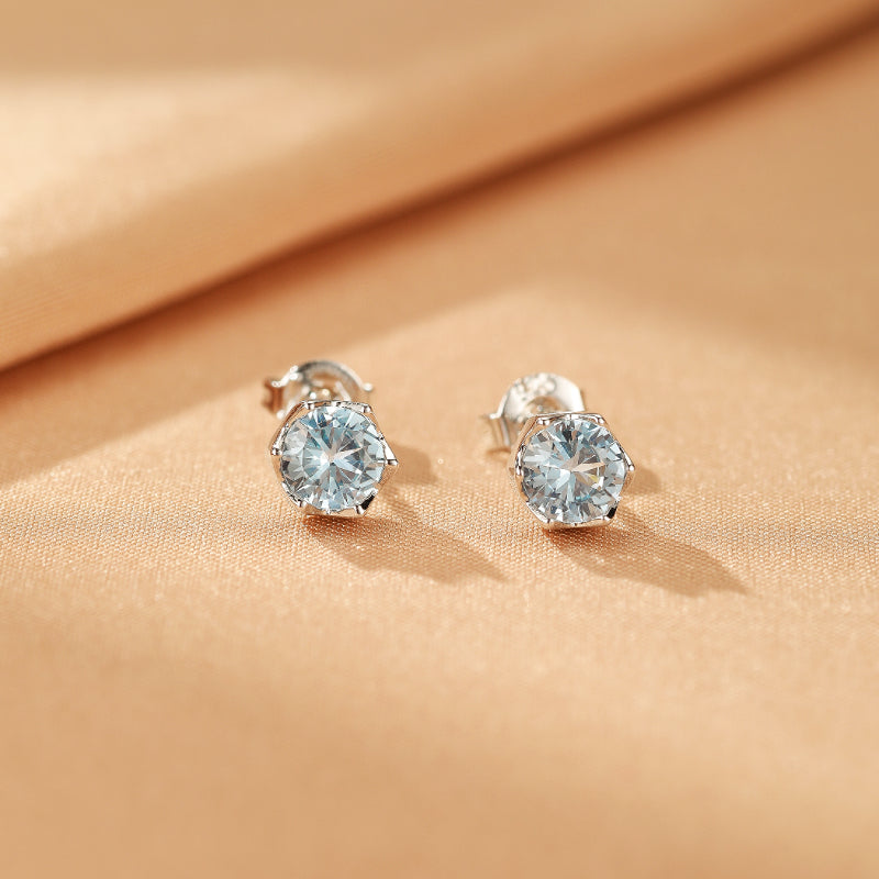 Boucles d'oreilles Topaze – Souffle Cristallin, Argent