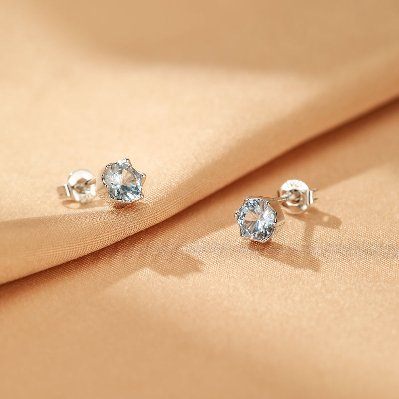 Boucles d'oreilles Topaze – Souffle Cristallin, Argent