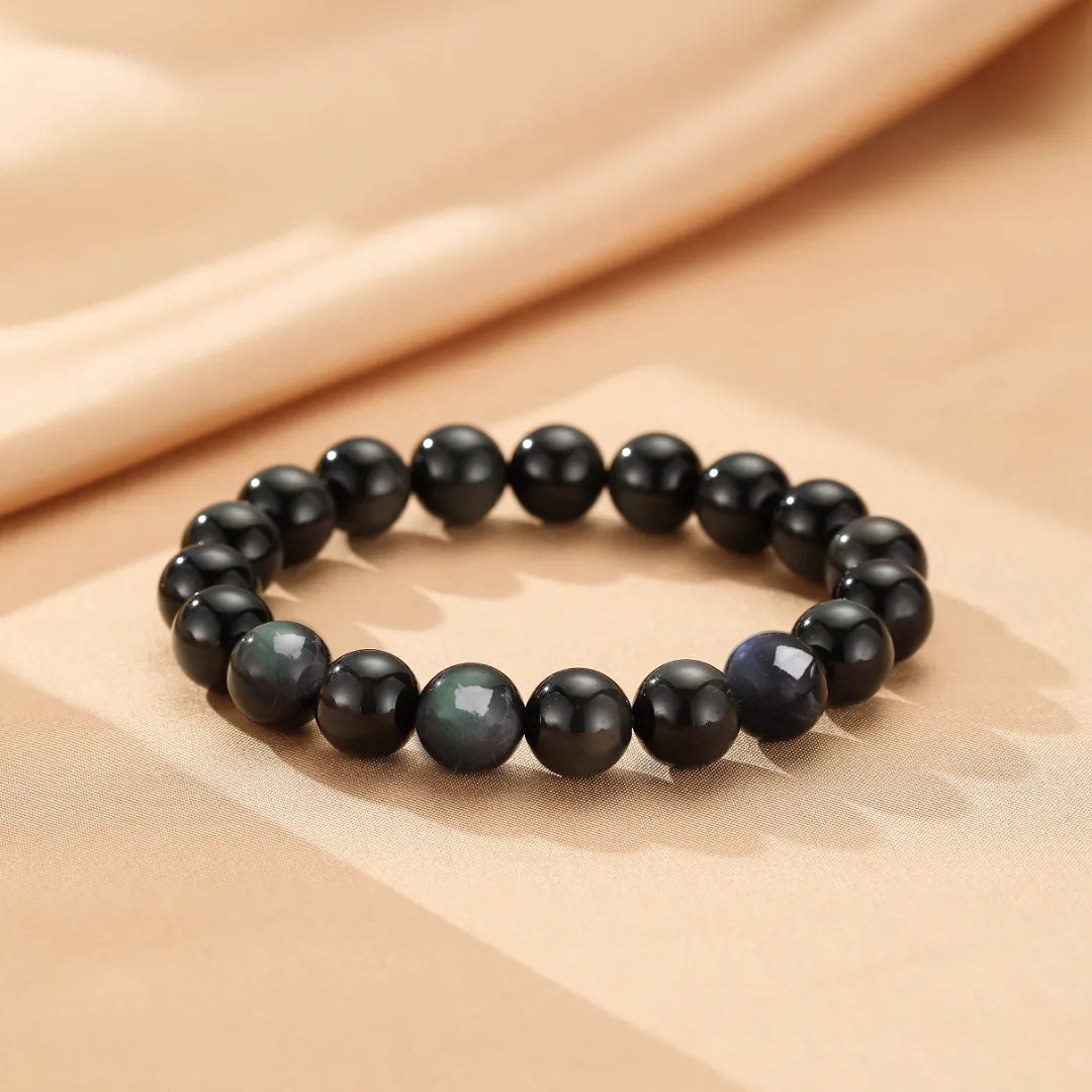 Bracelet Obsidienne Arc-en-Ciel – Énergie Subtile