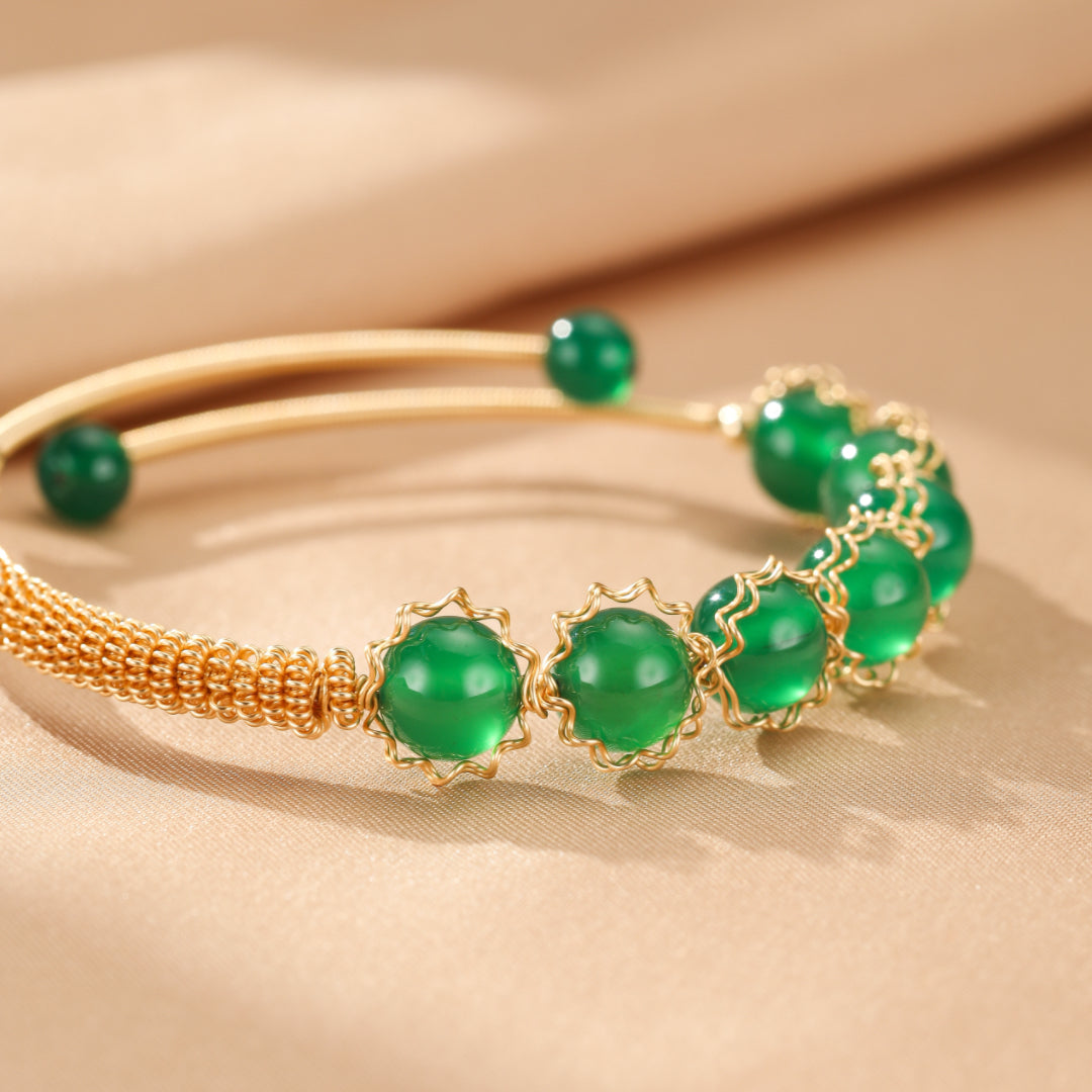 Bracelet Agate Verte – Force d’Harmonie