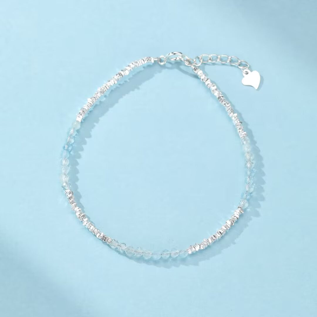 Aquamarine Bracelet – Morning Mist, Sterling Silver 925