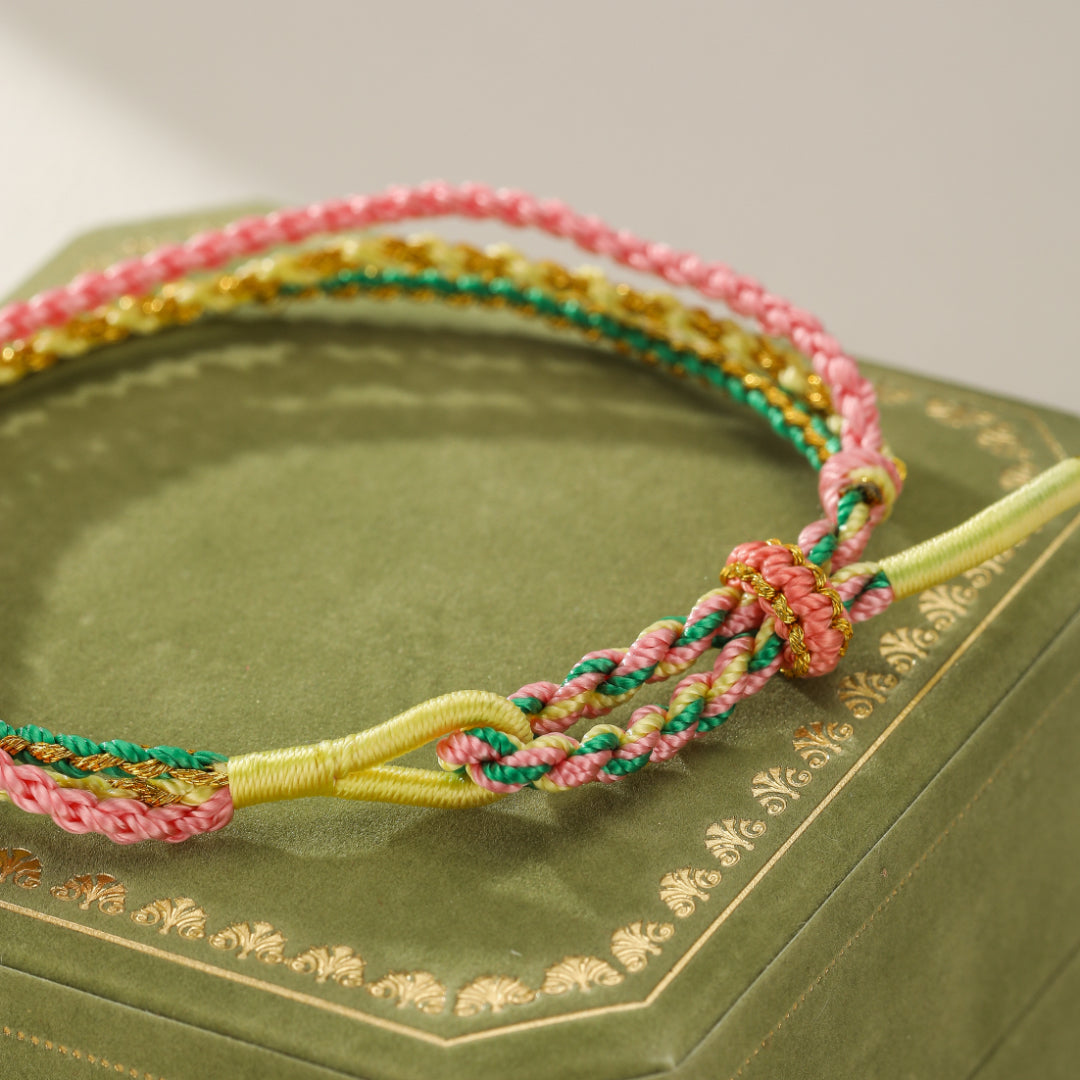 Bracelet Enfant Tressé – Arc-en-Ciel Chanceux