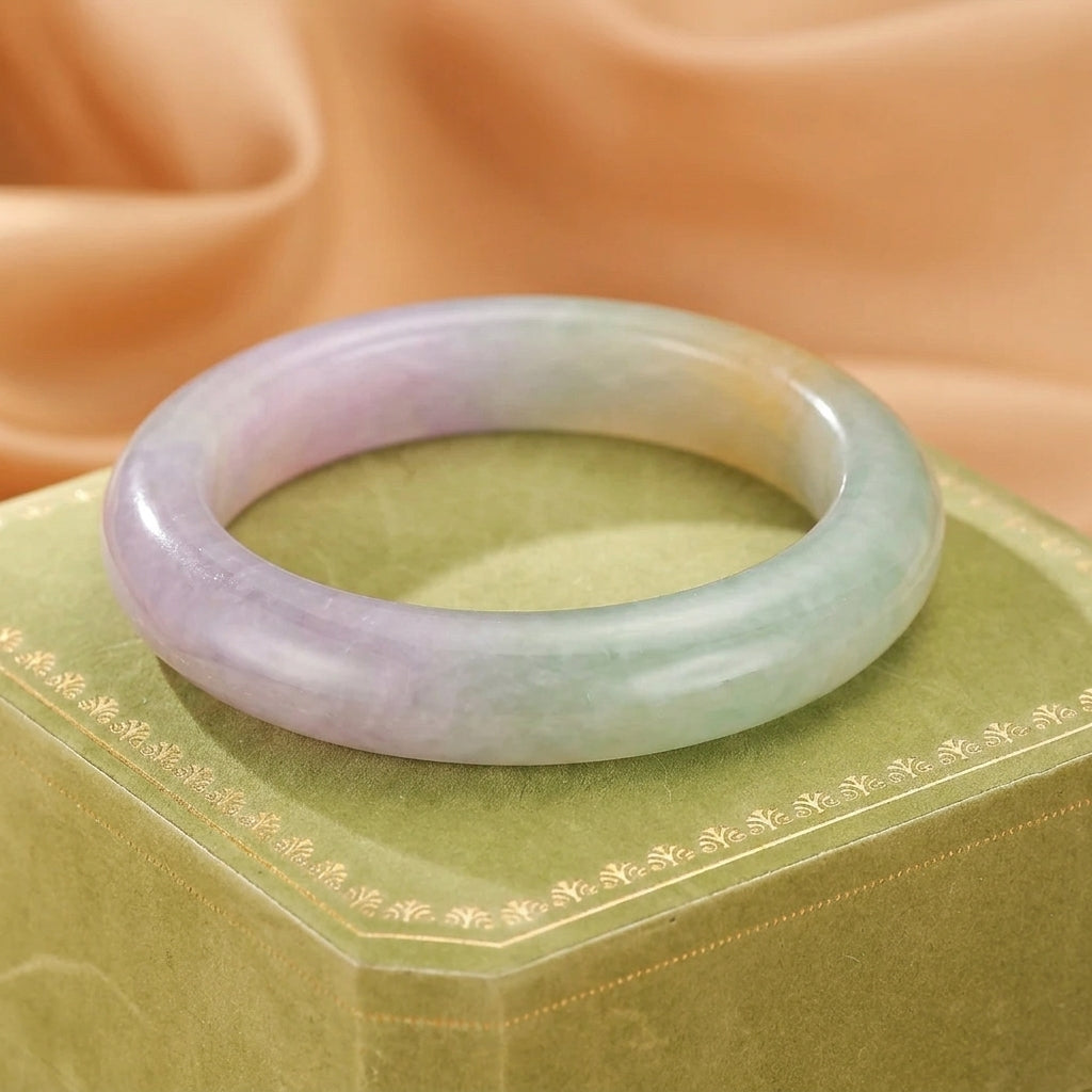 Bracelet Jonc Jade Jaune – Fleur des Vents