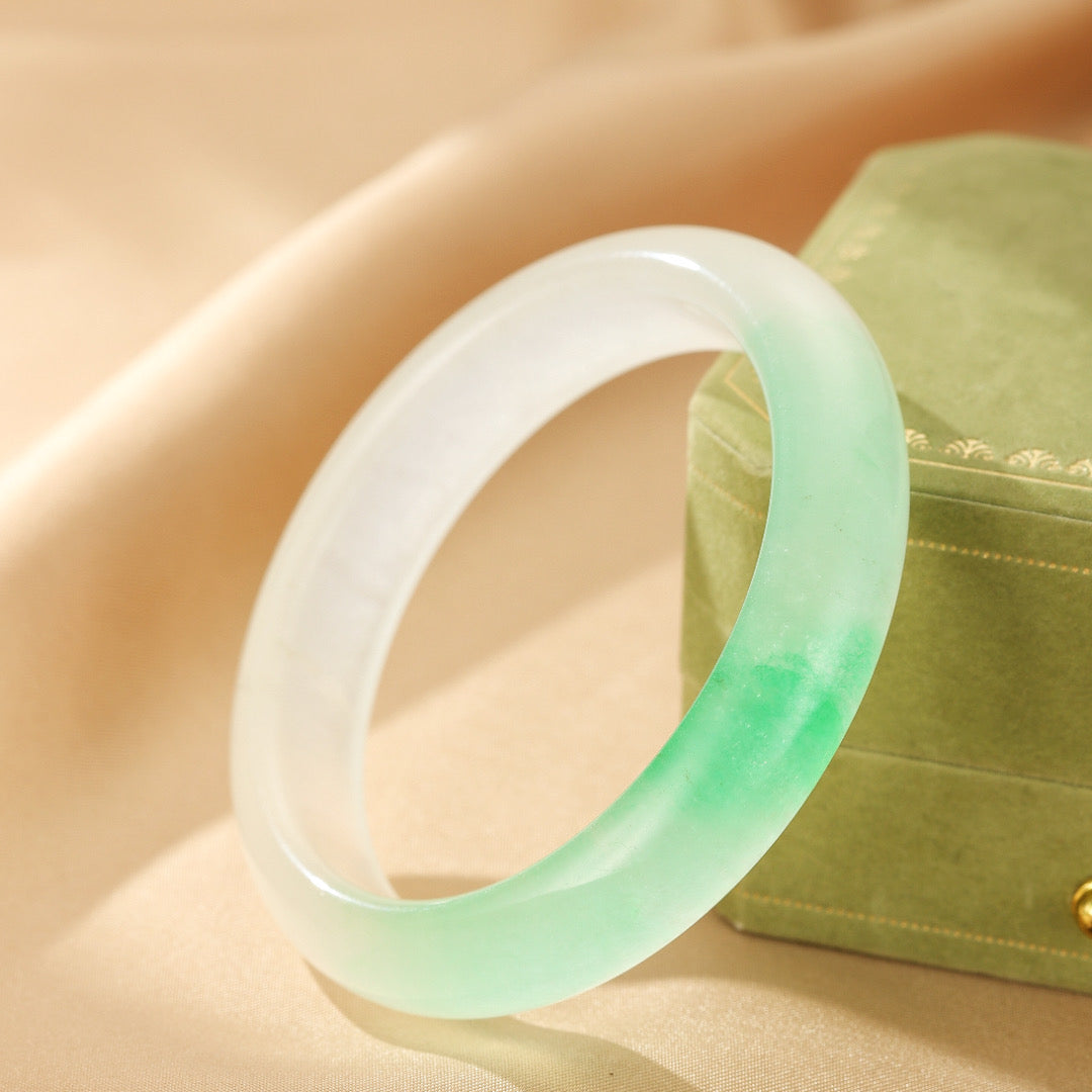Bracelet Jonc Jade Vert – Promesse de Bonheur