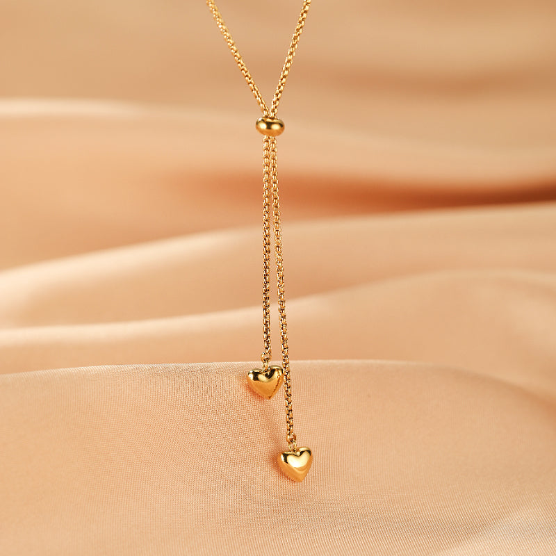 Collier Cœur – Étreinte Dorée