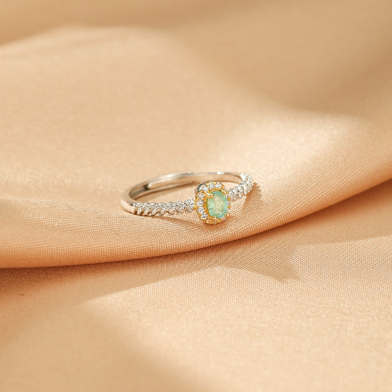 Bague Émeraude – Trésor Lumineux, Argent 925