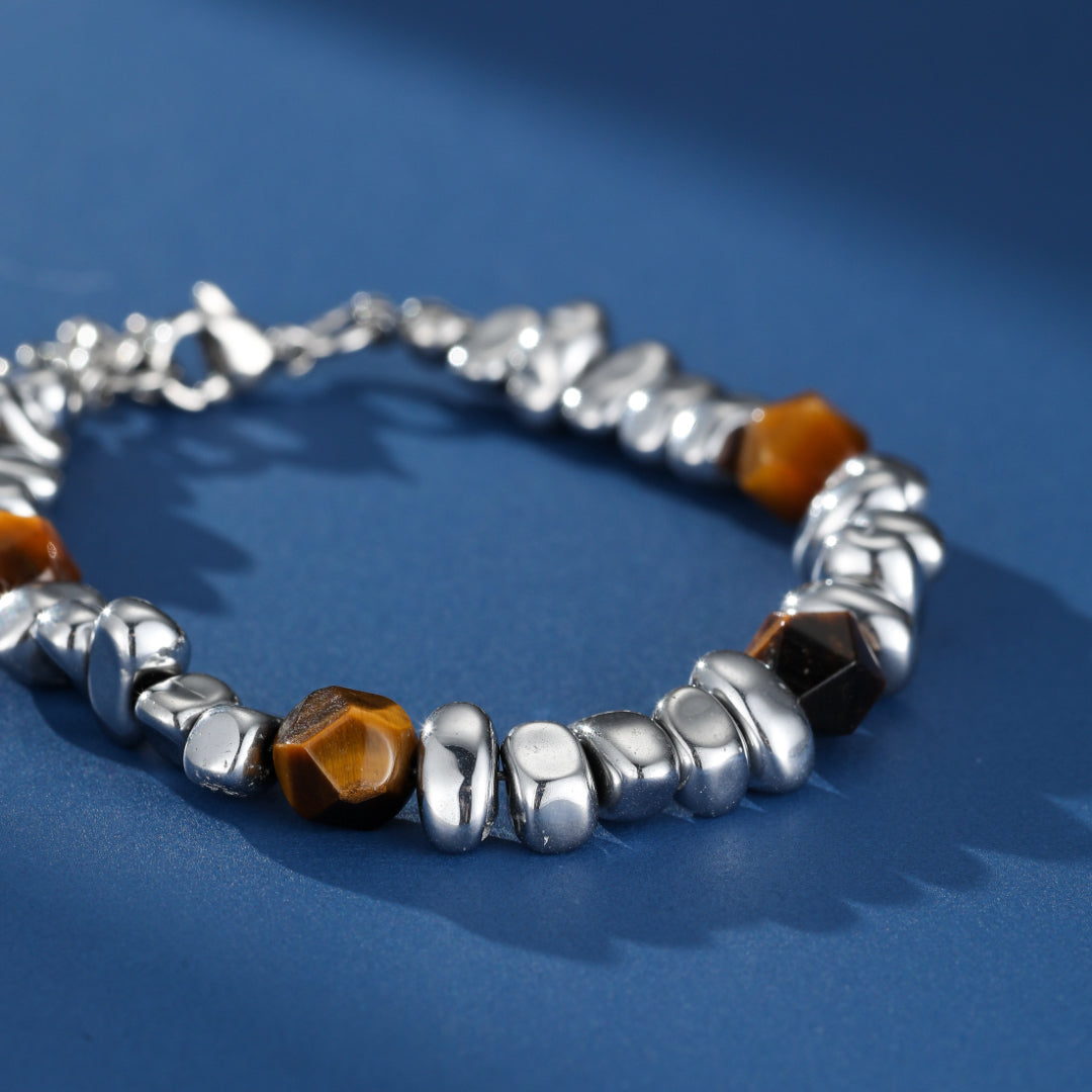 Men's Hematite and Tiger's Eye Bracelet – Solar Trail