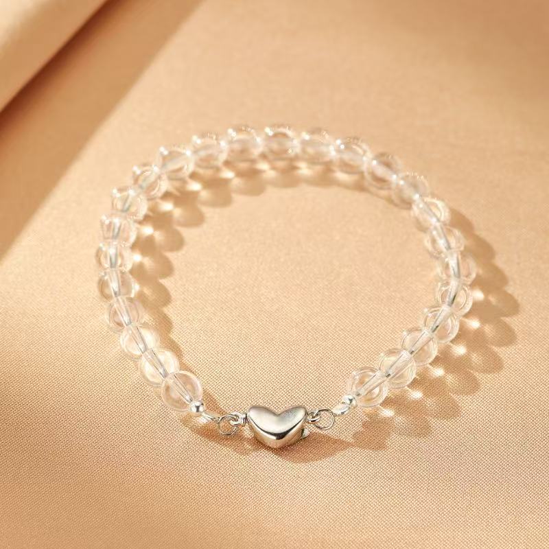 Bracelet Cristal de Roche – Pureté du Cœur, Argent