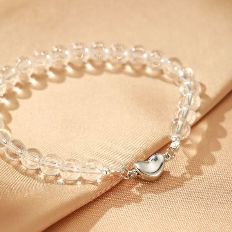 Bracelet Cristal de Roche – Pureté du Cœur, Argent