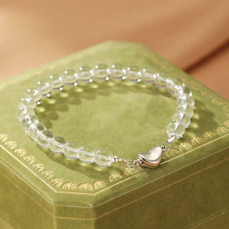 Bracelet Cristal de Roche – Pureté du Cœur, Argent