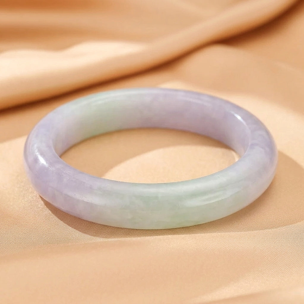 Bracelet Jonc Jade Violet – Cœur de Brume