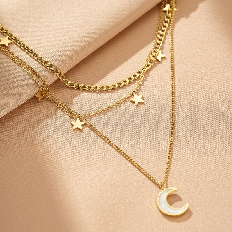 Collier Lune Nacre – Voile de Nuit
