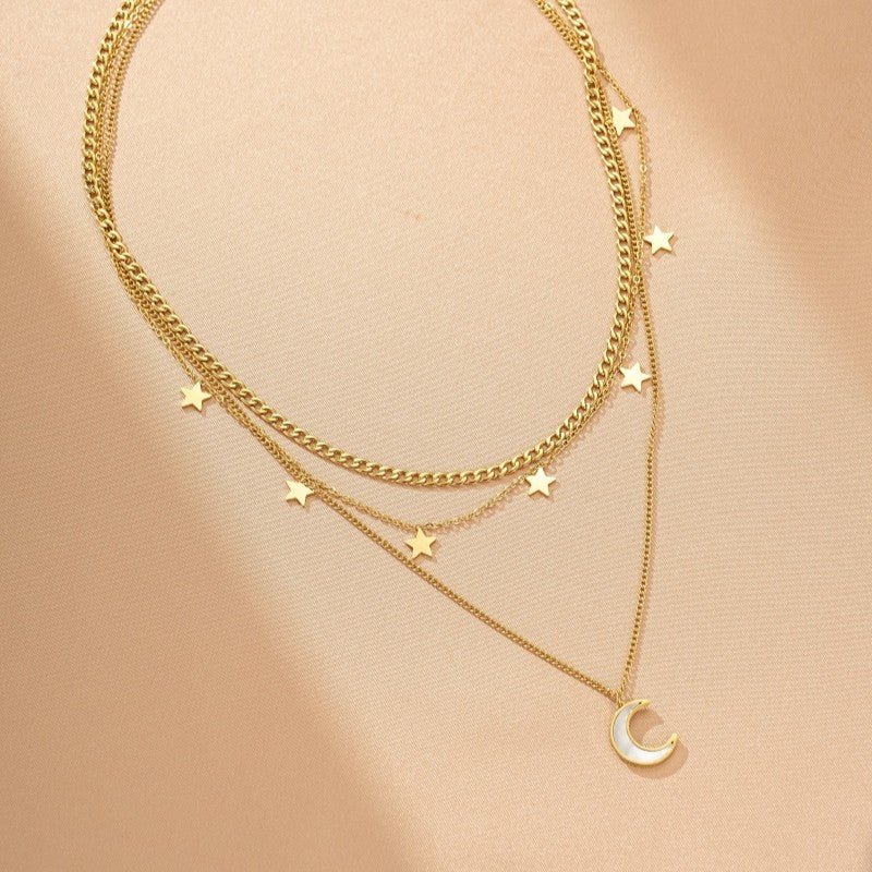 Collier Lune Nacre – Voile de Nuit