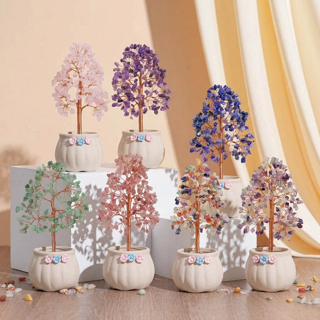 Arbre de Vie Quartz Fraise – Brume Rosée