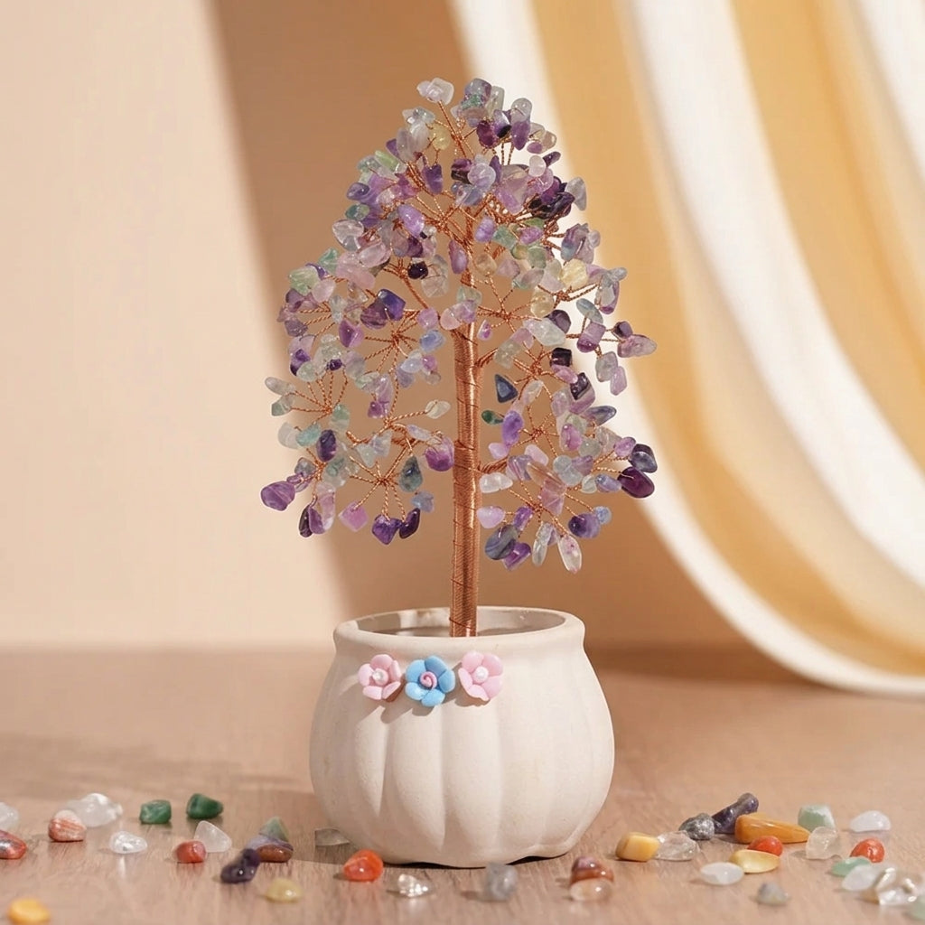 Arbre de Vie Quartz Fraise – Brume Rosée