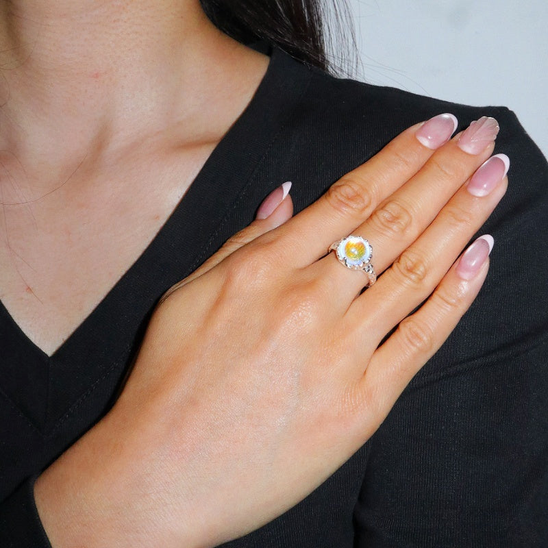 Bague Pierre de Lune – Voile de Lune, Argent S925
