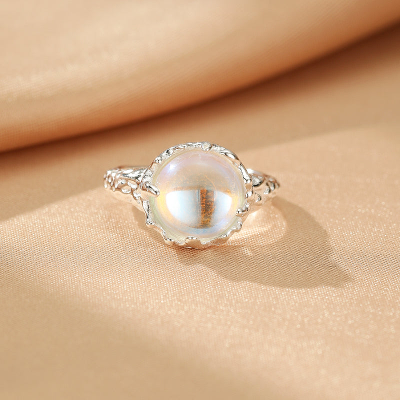 Bague Pierre de Lune – Voile de Lune, Argent S925