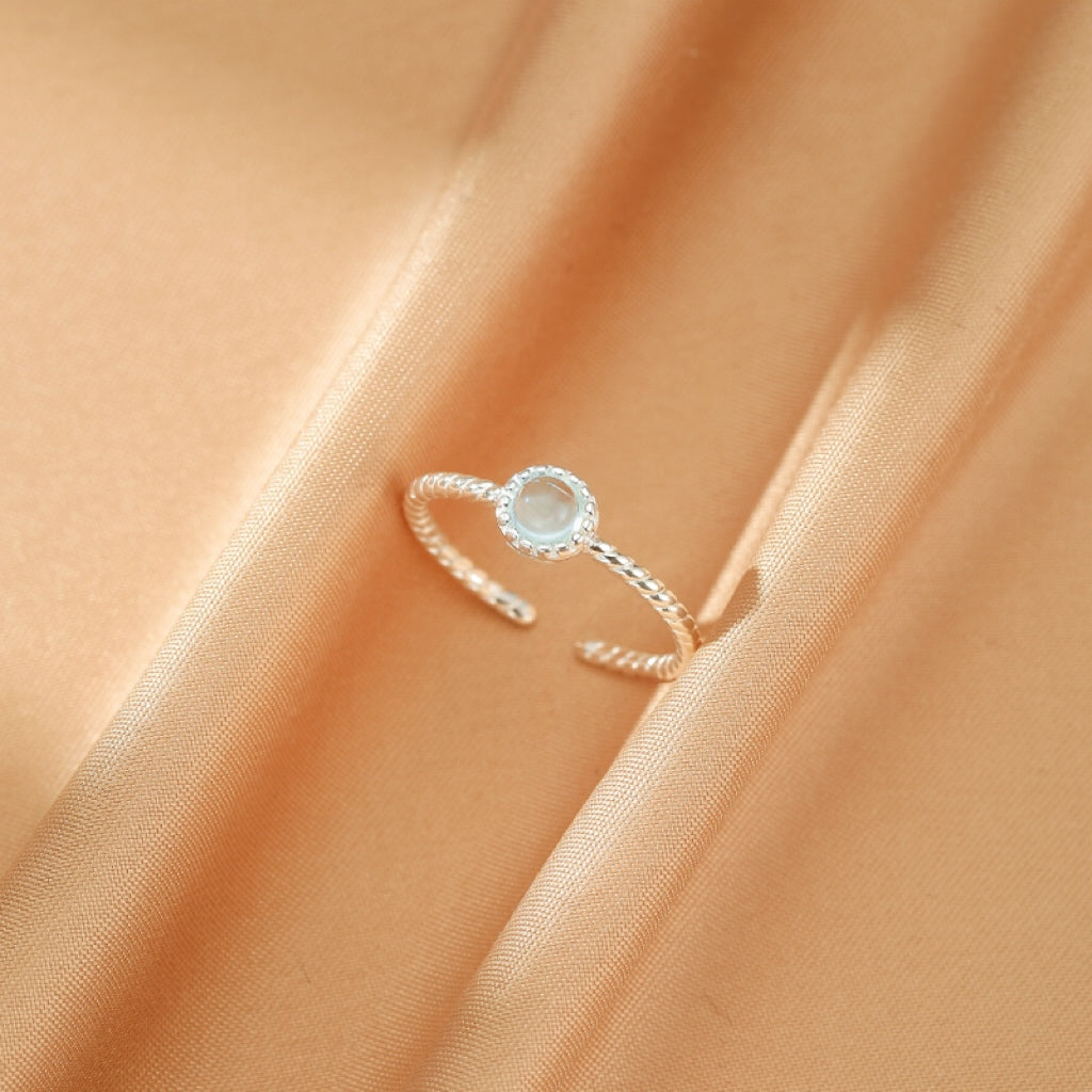 Bague Aigue-Marine – Brillance du Large, Argent S925