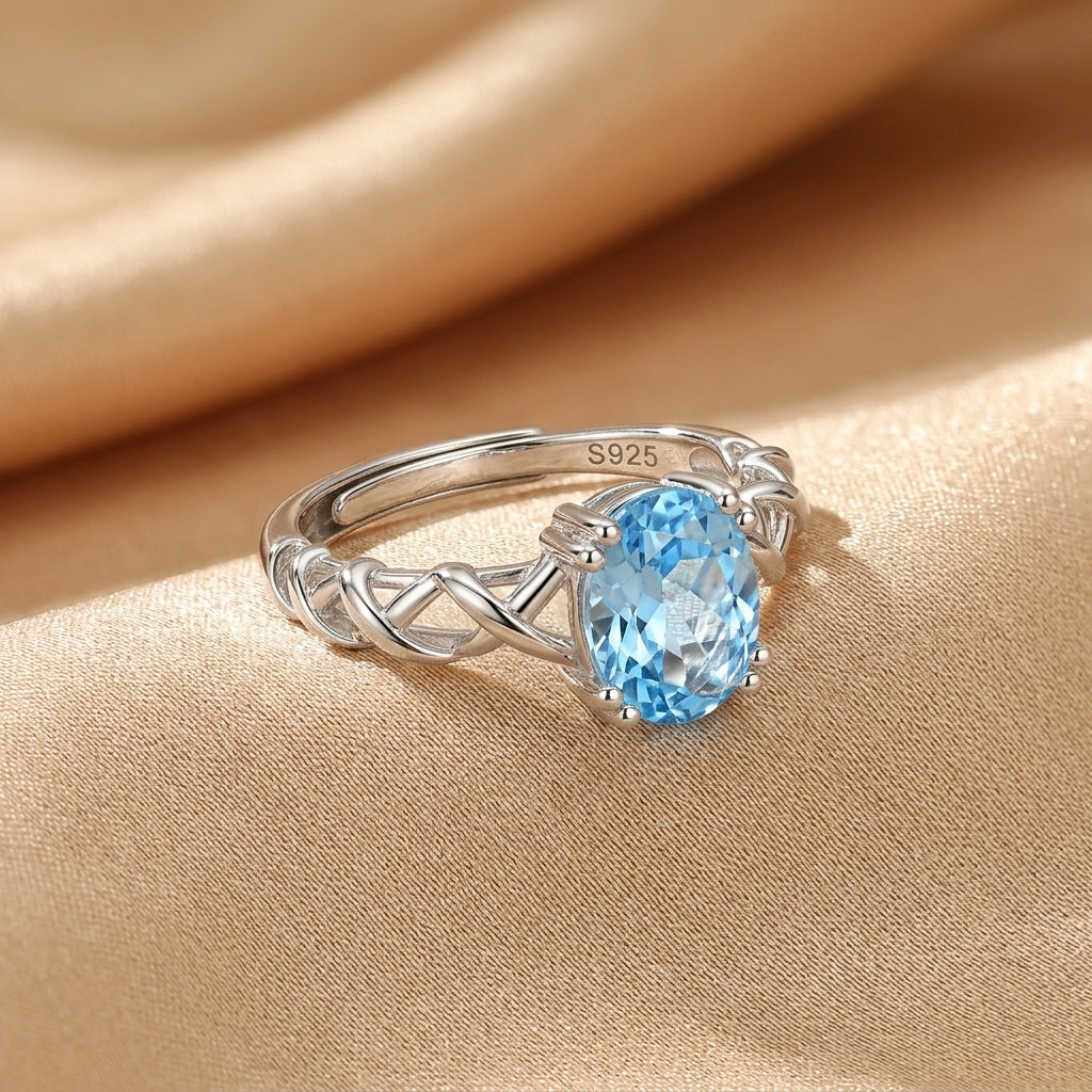 Bague Topaze – Voûte Céleste, Argent