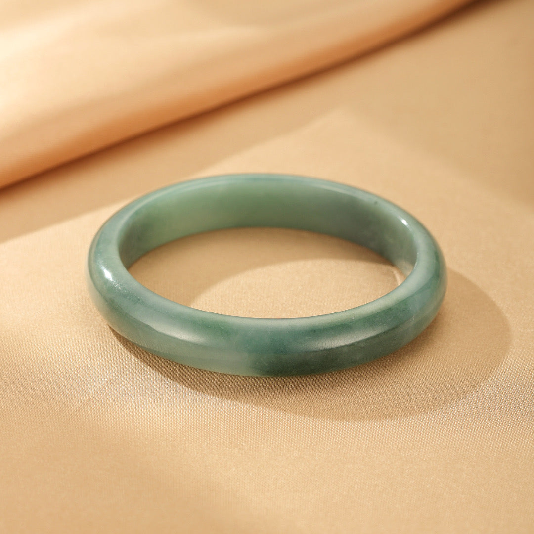 Bracelet Jonc Jade Vert – Doux Présage