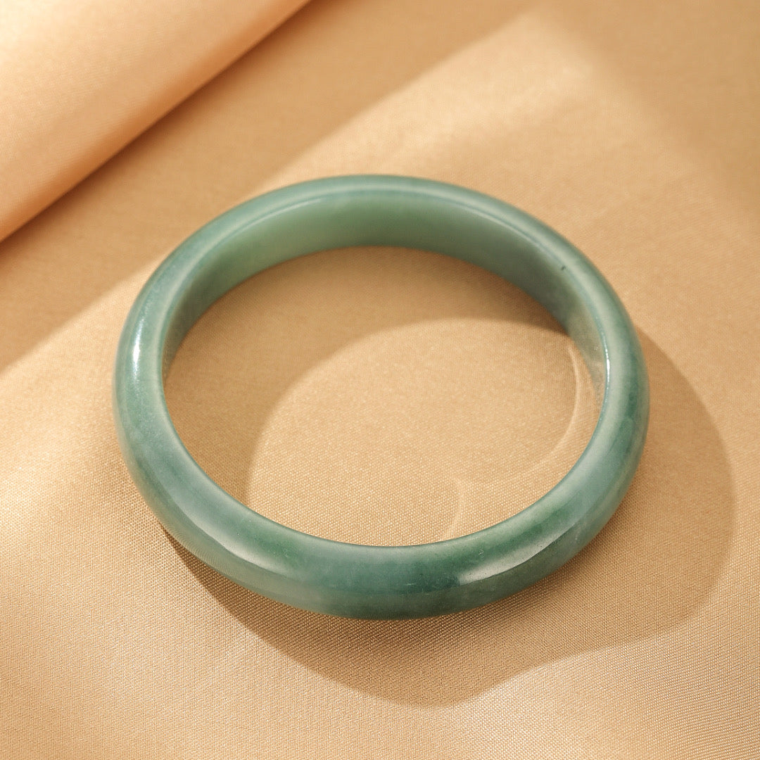 Bracelet Jonc Jade Vert – Doux Présage