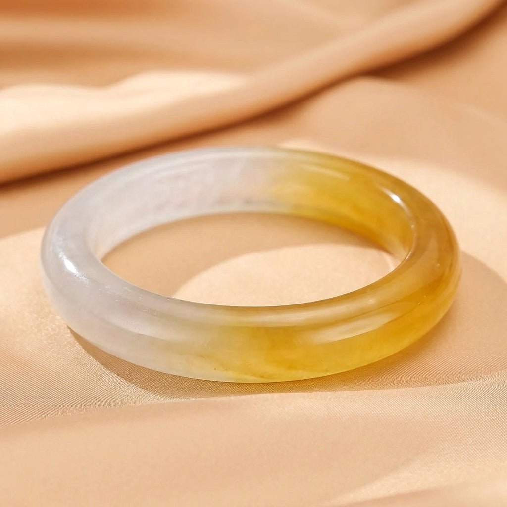 Bracelet Jonc Jade Jaune – Porte du Bonheur