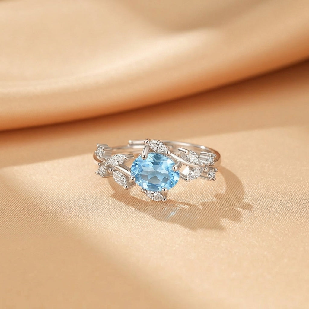 Bague Topaze  – Extase Céleste, Argent
