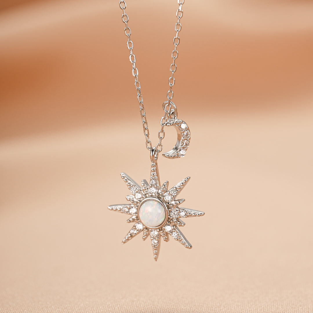 Collier Opale – Beauté Cosmique, Argent