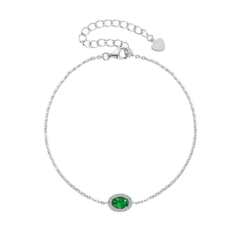 Emerald Bracelet – Breath of Nature, Gold Plated Silver