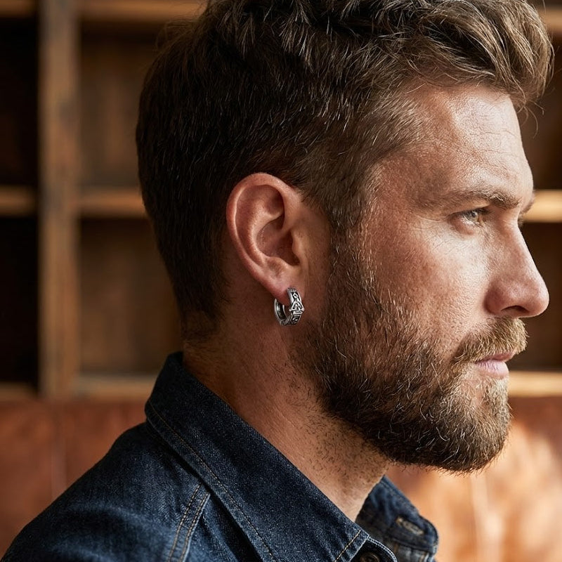 Boucle d’Oreille Homme Viking – Force d’Odin