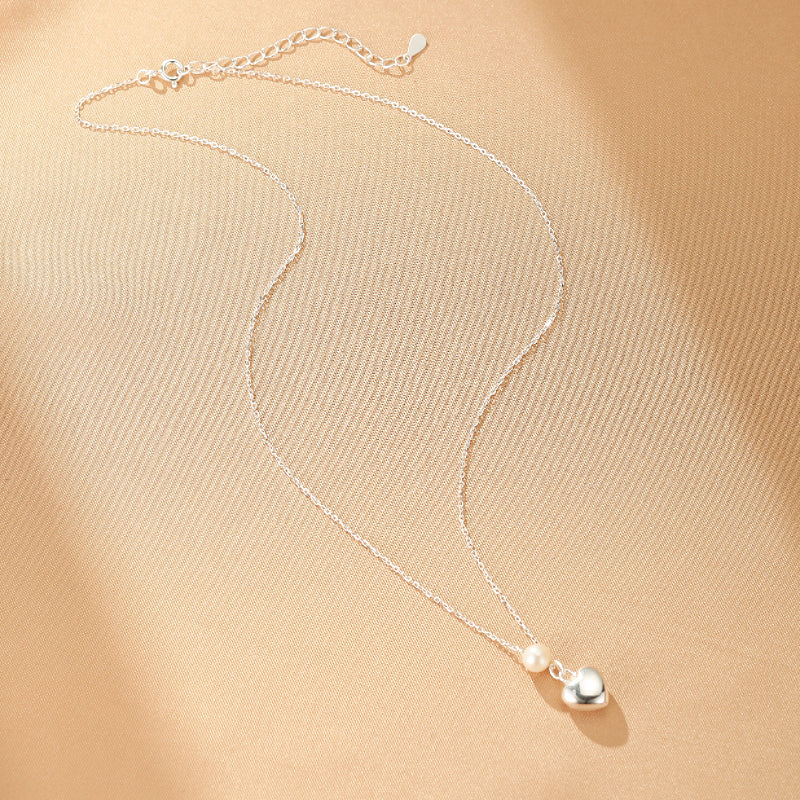 Collier Perle – Éclat du Cœur, Argent