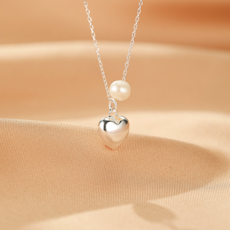 Collier Perle – Éclat du Cœur, Argent