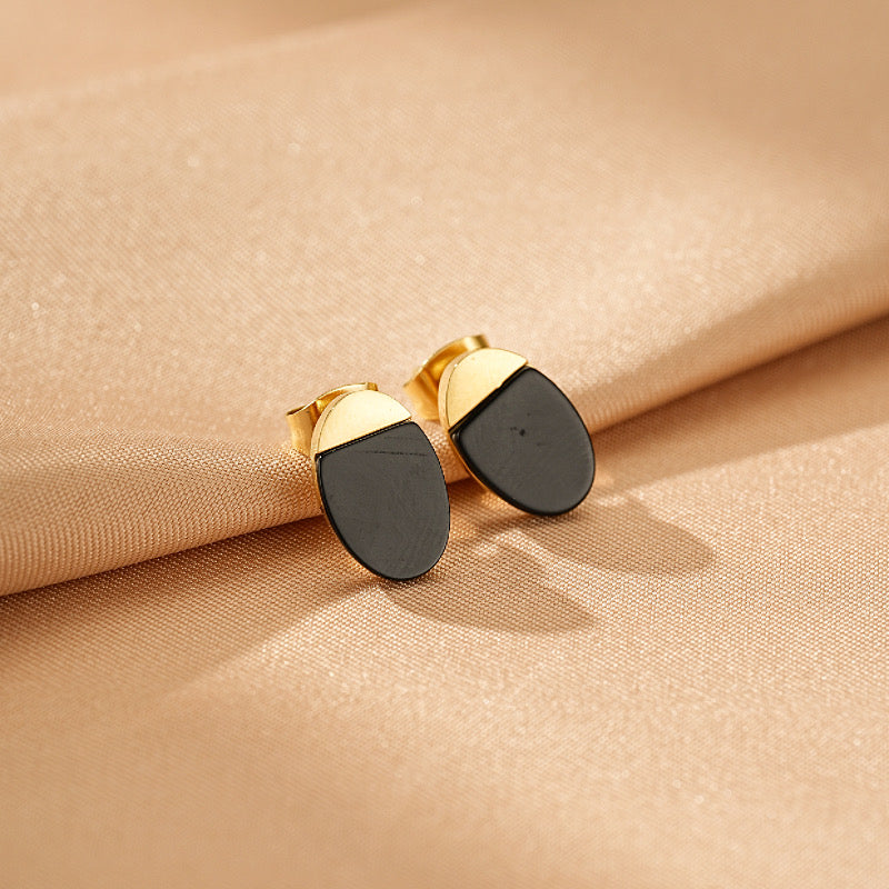 Obsidian Earrings – Dark Sheen