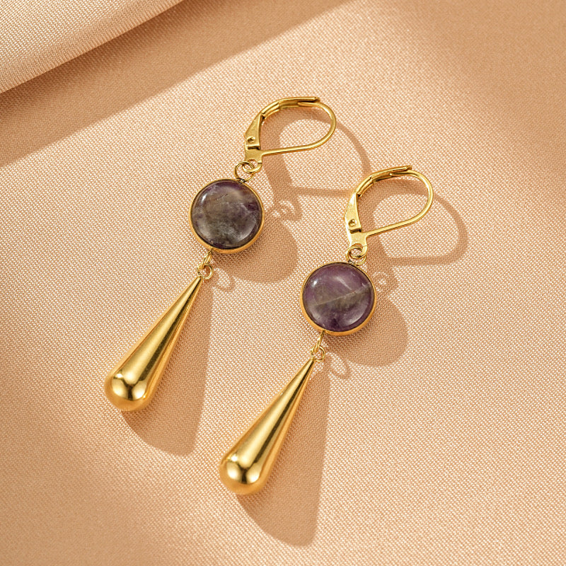 Amethyst Earrings - Drops of Wisdom