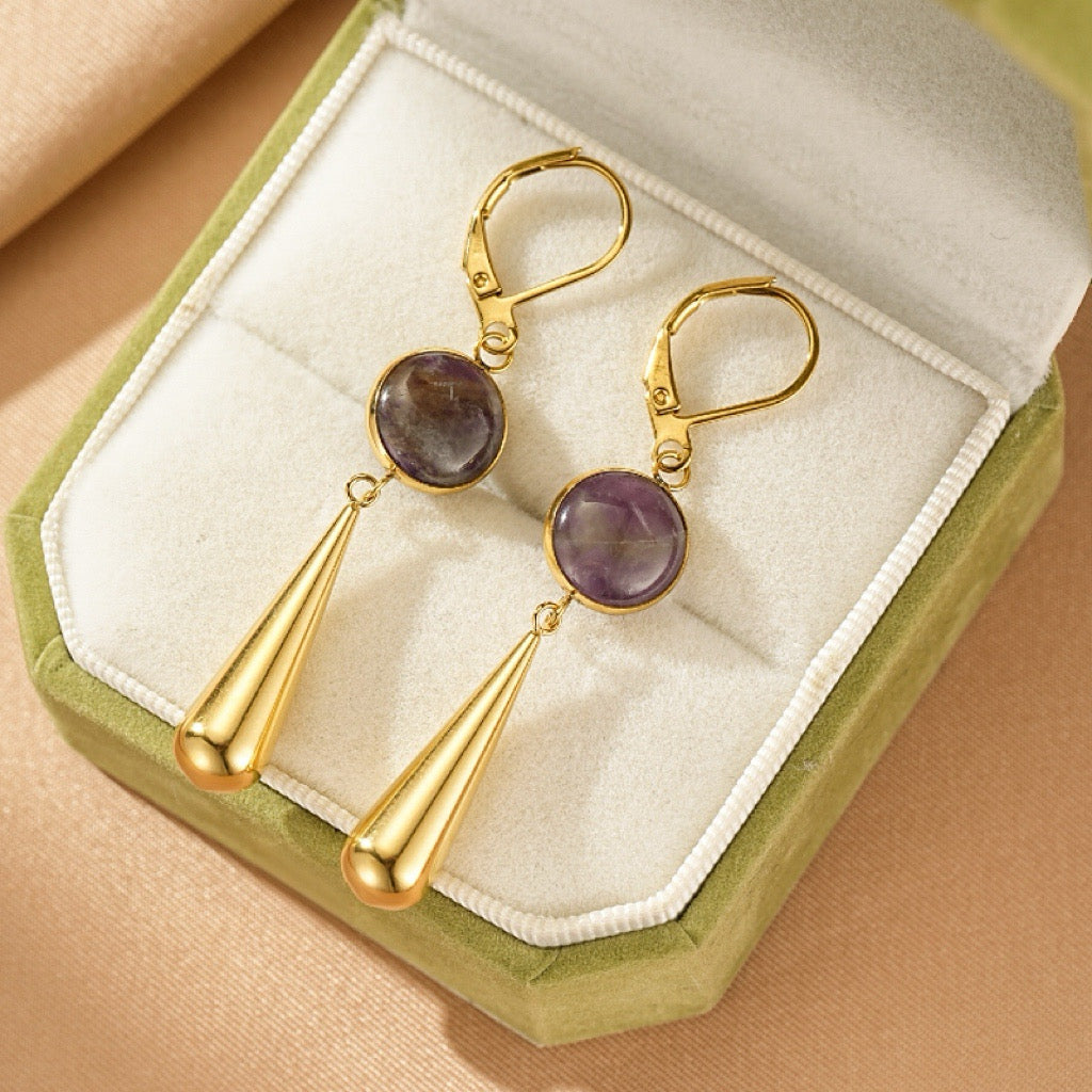 Amethyst Earrings - Drops of Wisdom