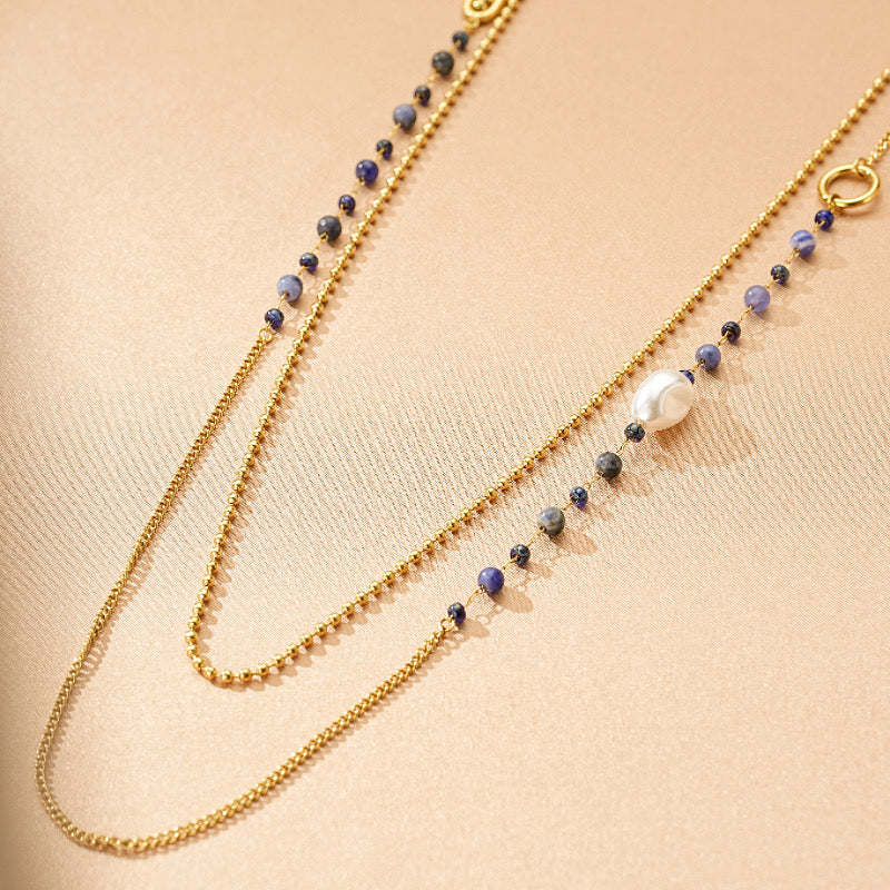 Apatite and Pearl Necklace – Ocean Sparkle