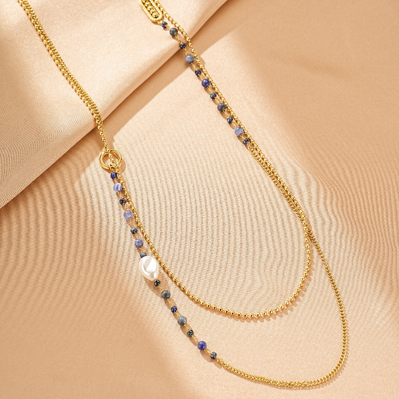 Apatite and Pearl Necklace – Ocean Sparkle