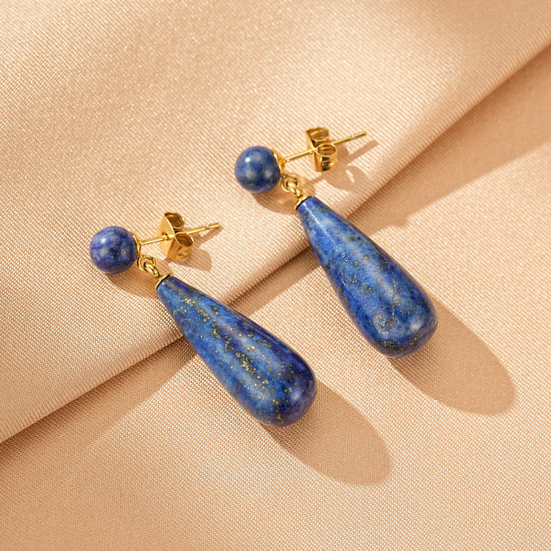Boucles d'Oreilles Lapis Lazuli – Ciel Étoilé