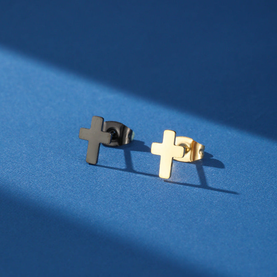 Boucles d’Oreilles Croix – Foi Urbaine