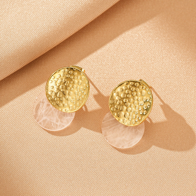 Boucles d'Oreilles Pierres Naturelles – Chic Géométrique