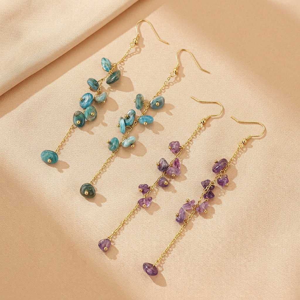 Amethyst and Apatite Earrings – Gentle Harmony